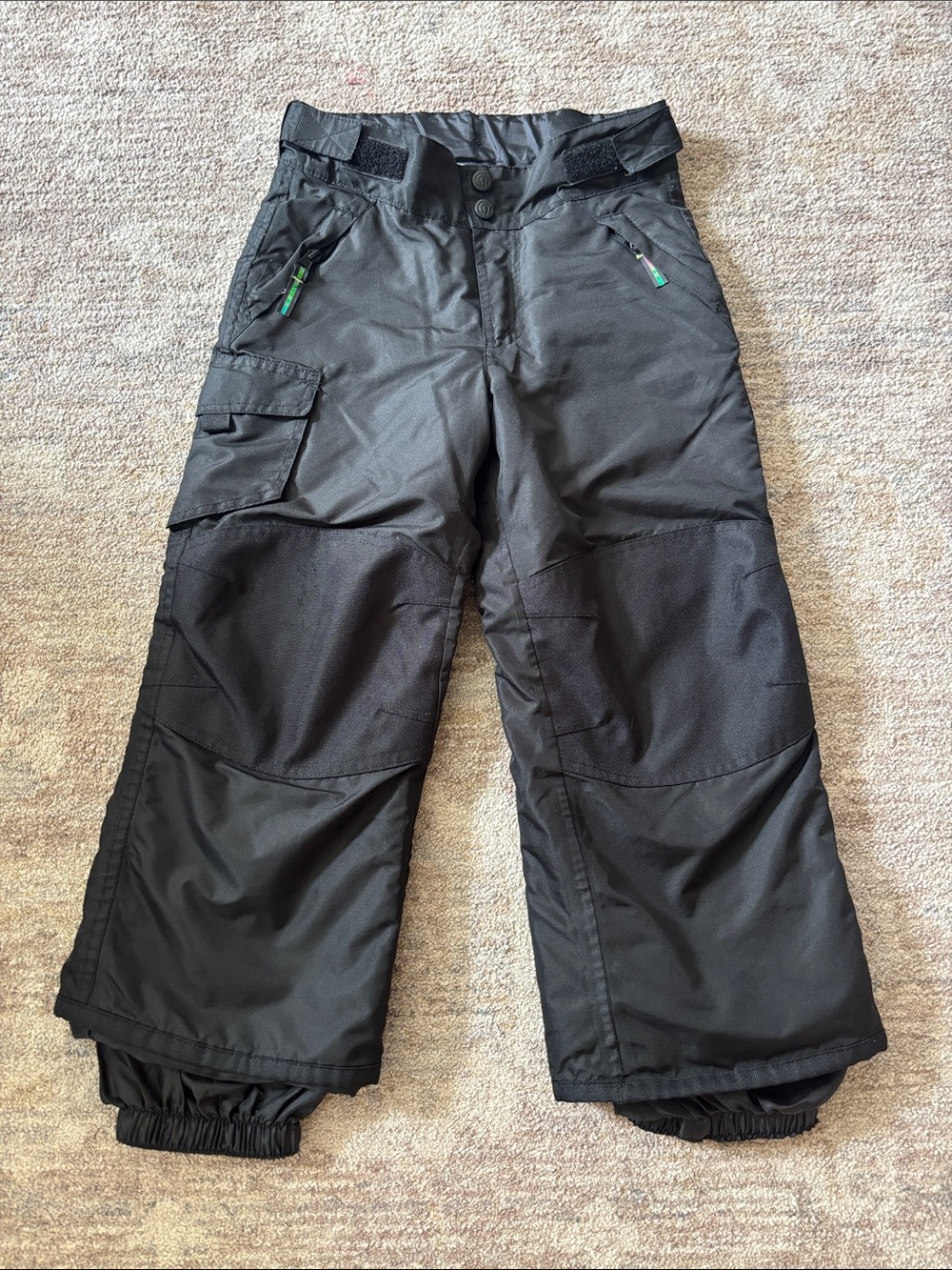 Champion Black Kids Snow Pants with Reinforced Knees